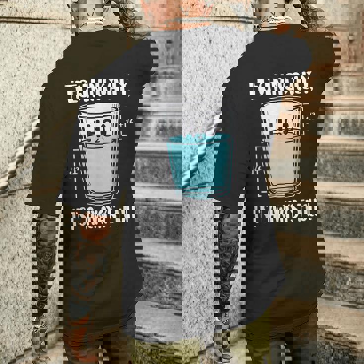 技術的には常に完全な物理科学ユーモア メンズTシャツ バックプリント 彼への贈り物