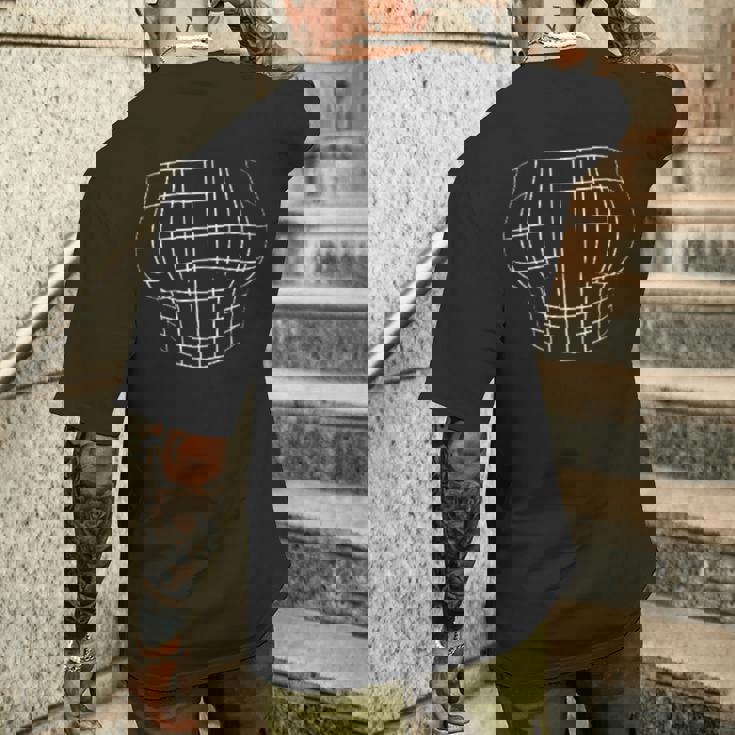 拡大胸 錯視グリッド 巨乳 長袖tシャツ メンズTシャツ バックプリント 彼への贈り物