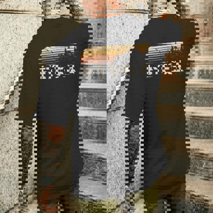 日向 日本 エバーグリーン ヴィンテージ サンセット メンズTシャツ バックプリント 彼への贈り物