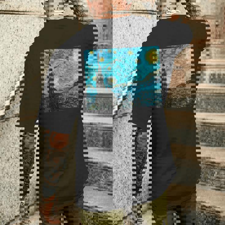 星月夜 ゴッホ 長袖tシャツ メンズTシャツ バックプリント 彼への贈り物