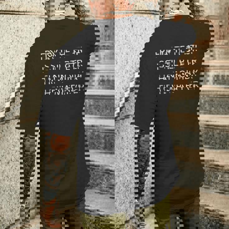 メンズ 月曜日より13日の金曜日 メンズTシャツ バックプリント 彼への贈り物