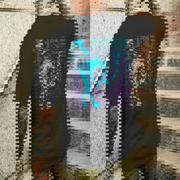 柔術柔術 呪術廻戦 レトロ メンズTシャツ バックプリント 彼への贈り物