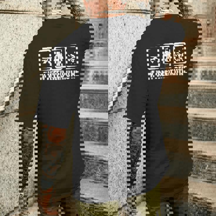 柔道整復師の週末スケジュール 柔道愛好家 長袖tシャツ メンズTシャツ バックプリント 彼への贈り物