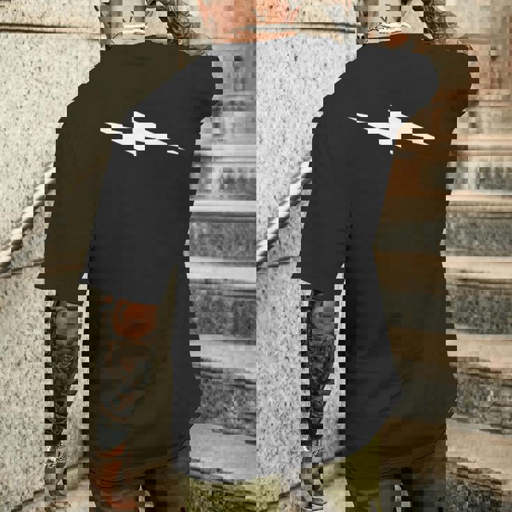 横向きライトニングボルト メンズTシャツ バックプリント 彼への贈り物