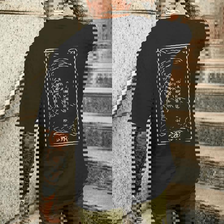 死のタロットカード 死神 メンズTシャツ バックプリント 彼への贈り物