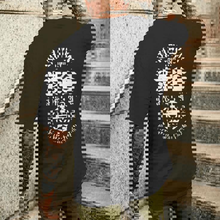 渋谷 東京 日本 漢字 渋谷 東京土産 メンズTシャツ バックプリント 彼への贈り物