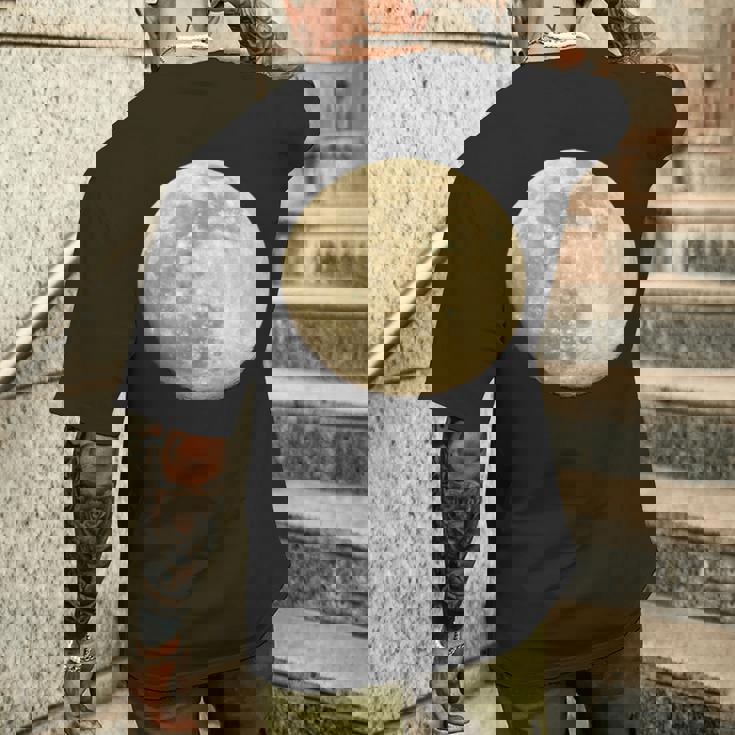 満月 夜空 月 メンズTシャツ バックプリント 彼への贈り物