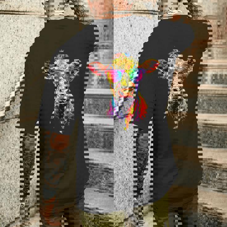 牛 農家 牛乳 ビーガン 子牛 牧場 甘い牛 メンズTシャツ バックプリント 彼への贈り物