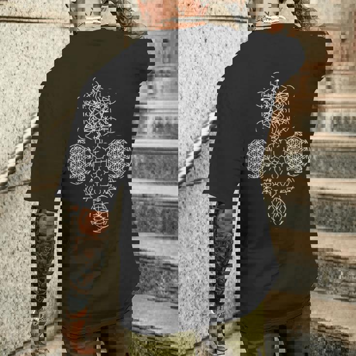 神聖幾何学のグループ メンズTシャツ バックプリント 彼への贈り物