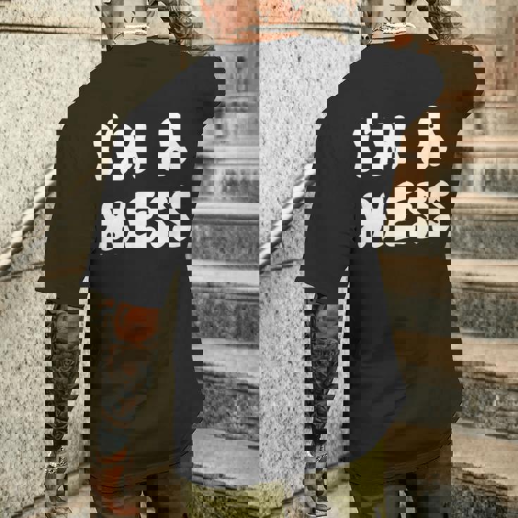 私はめちゃくちゃだ メンズTシャツ バックプリント 彼への贈り物