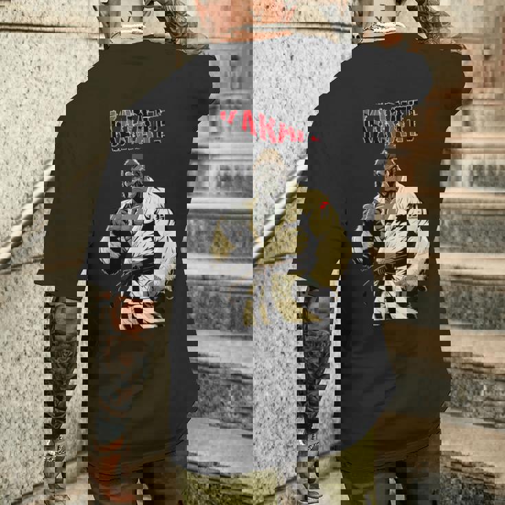 空手ゴリラ 空手ファイティングゴリラ メンズTシャツ バックプリント 彼への贈り物