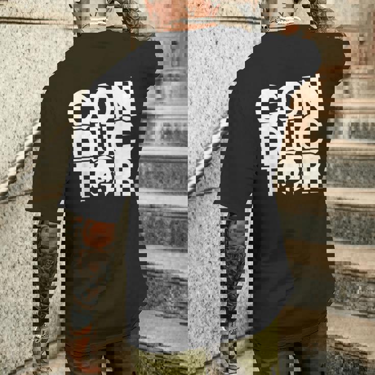 職業職業 指揮者 メンズTシャツ バックプリント 彼への贈り物