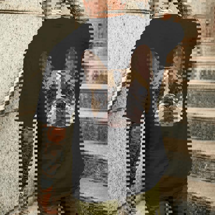 芸術的なフレンチドッグ愛好家フレンチブルドッグ メンズTシャツ バックプリント 彼への贈り物