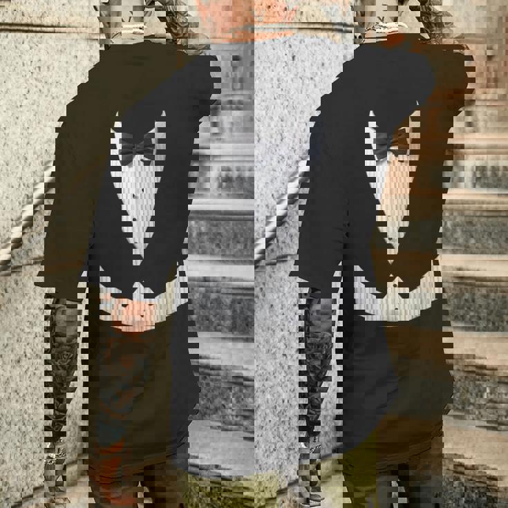 車掌 衣装 スーツ 燕尾服 タキシード ベストmoking メンズTシャツ バックプリント 彼への贈り物