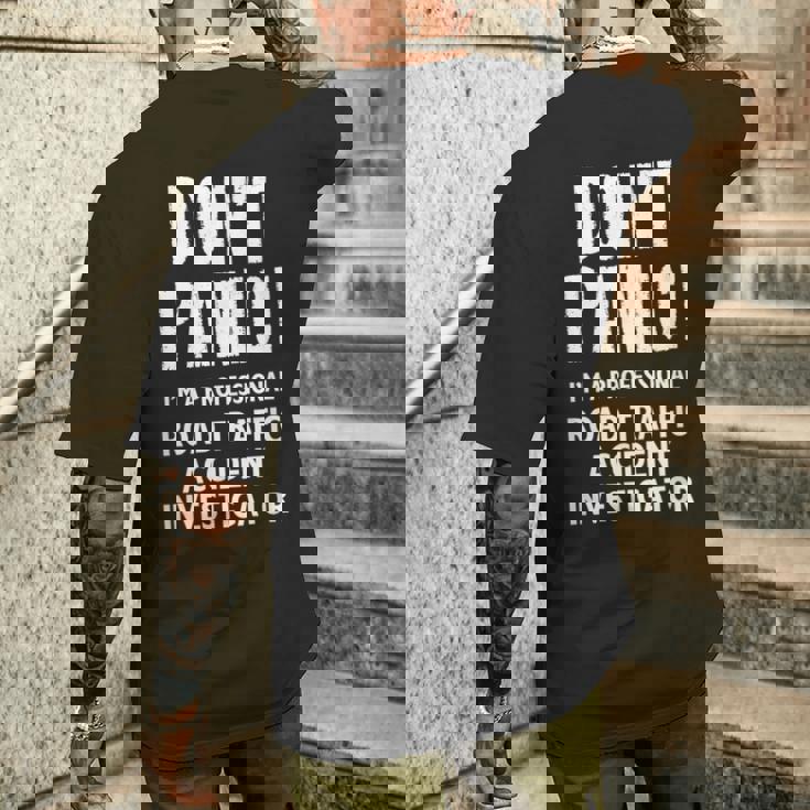 道路交通事故調査官 メンズTシャツ バックプリント 彼への贈り物