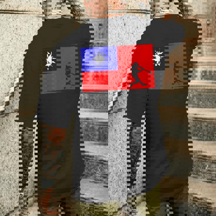 野球リーグ台湾国旗 アジア代表選手 メンズTシャツ バックプリント 彼への贈り物