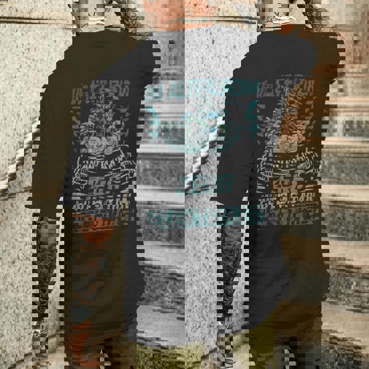 電気技師 ギフト ゼウス メンズTシャツ バックプリント 彼への贈り物