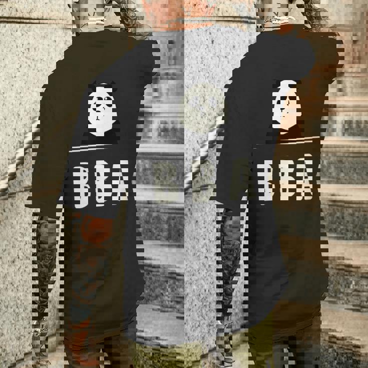 面白い 「Bba」おもしろギャグ-ジョーク 漢字 ばばあ 文字入り メンズTシャツ バックプリント 彼への贈り物