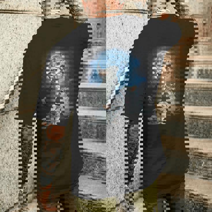 面白いチンチラシャツ 月に吠えるチンチラ メンズTシャツ バックプリント 彼への贈り物