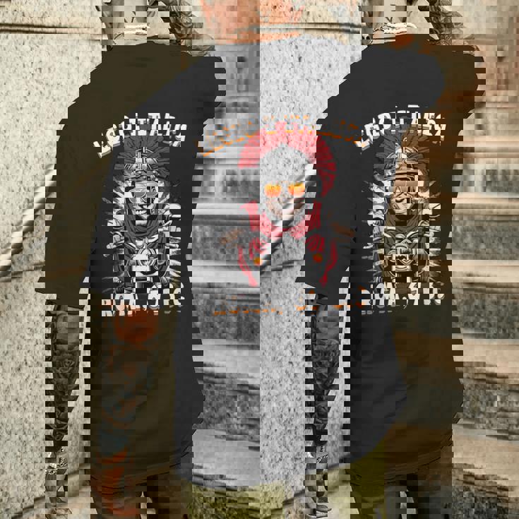 面白いローマのセンチュリオン モーターサイクリスト Legio 1 Italica メンズTシャツ バックプリント 彼への贈り物