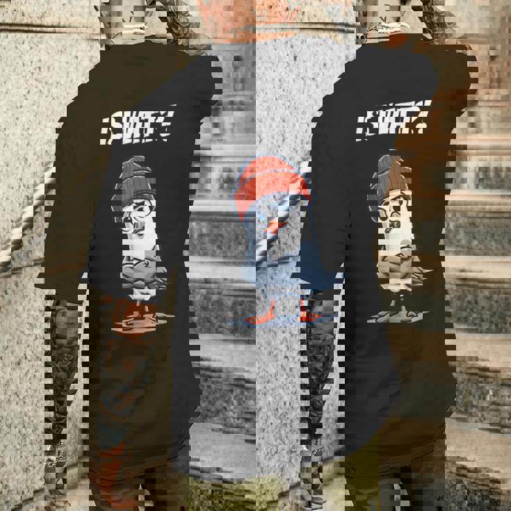 面白い北海のカモメはワット低ドイツ語オストフリースラントと言っています。 メンズTシャツ バックプリント 彼への贈り物