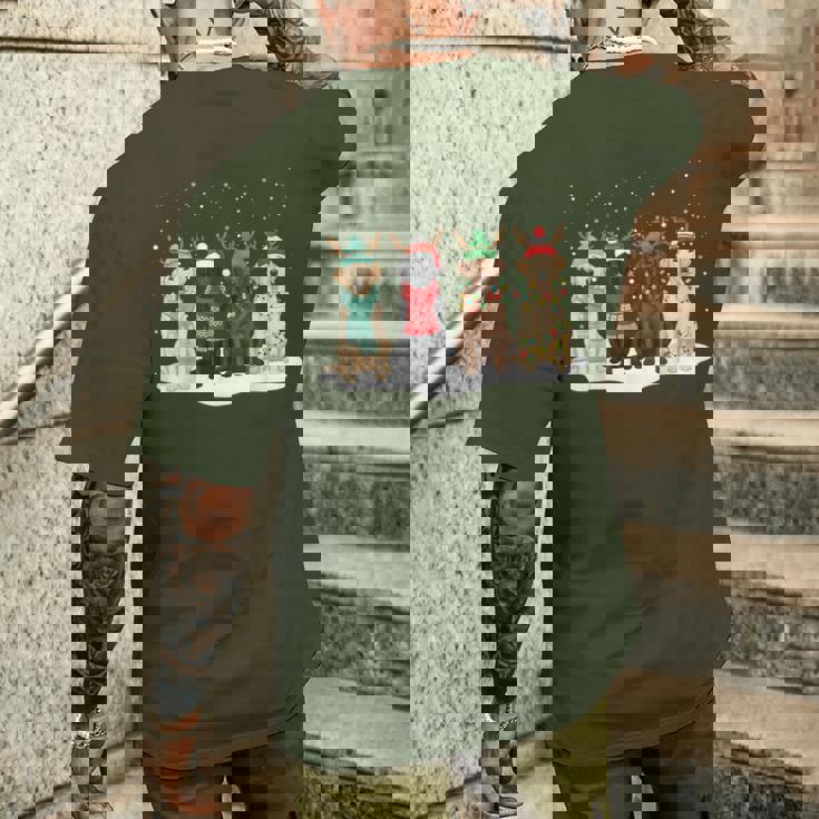 Black Lab Labrador Dog Christmas Crew Matching Family Xmas Men's T-shirt Back Print Gifts for Him Black Lab Labrador Dog Christmas Crew Matching Family Xmas Men's T-shirt Back Print Gifts for Him