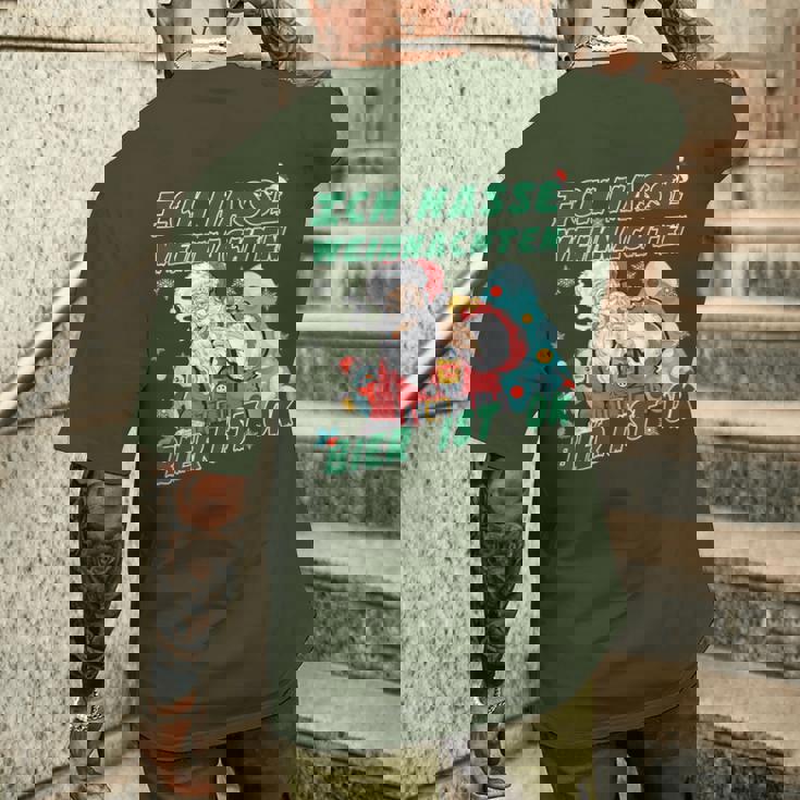 Lustiges I Hate Christmas Ich Hasse Weihnachten Bier Ist Ok T-Shirt mit Rückendruck Geschenke für Ihn