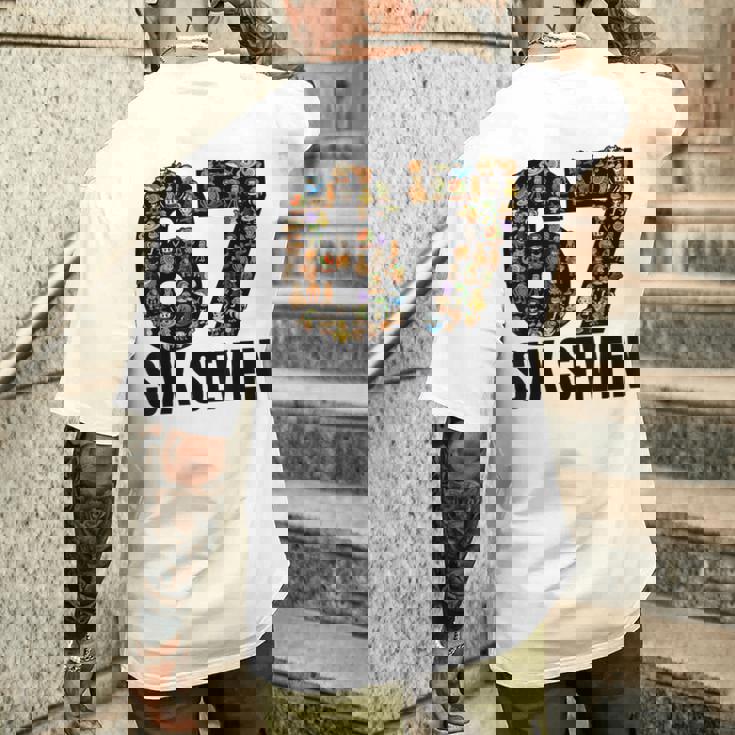 67 シックスセブン イタリアンブレインロットジェネレーションアルファスラングミーム メンズTシャツ バックプリント 彼への贈り物