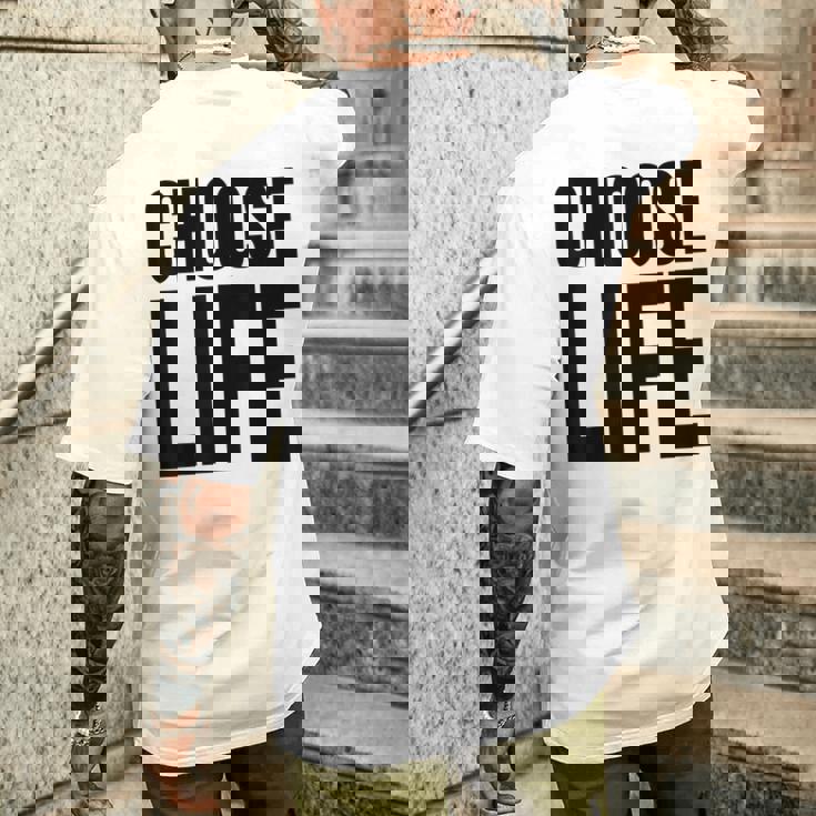 Choose Life 前面と背面の両面デザイン メンズTシャツ バックプリント 彼への贈り物