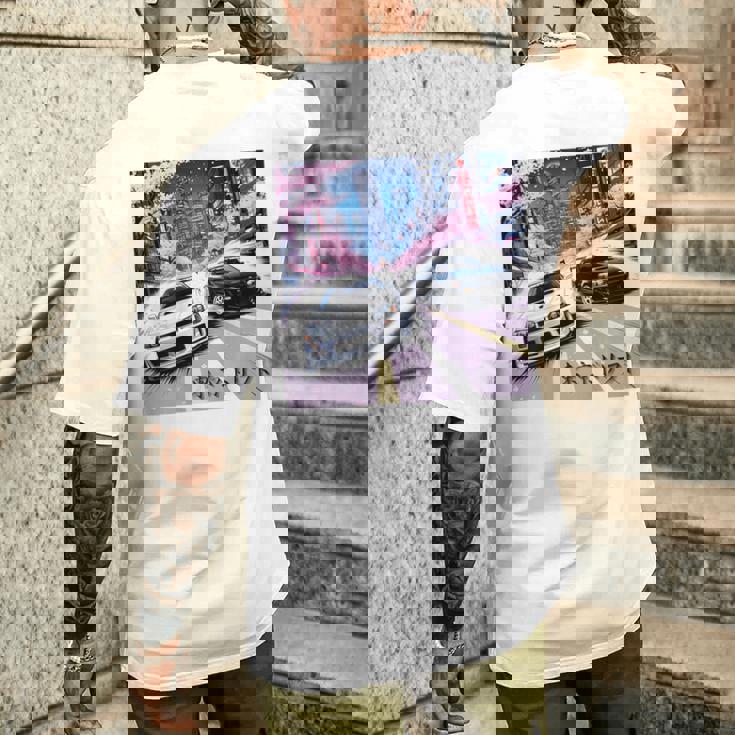 Deuxoitures De Course Jdm Japan Drifting Tokyokylineur Le Dos T-shirt imprimé au dos Cadeaux pour lui