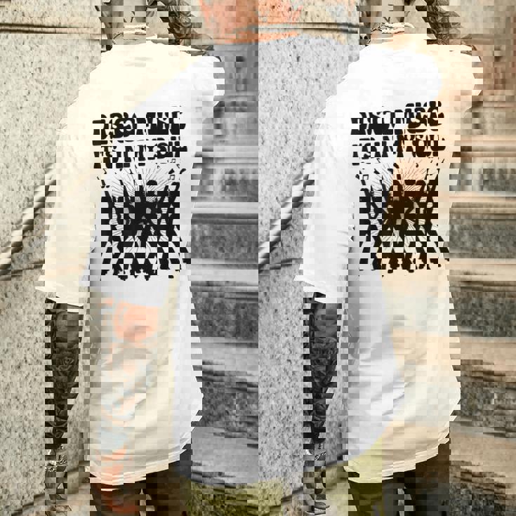 Disco Music It's In Myoul ヴィンテージ 70年代 ダンシング レトロダンス メンズTシャツ バックプリント 彼への贈り物