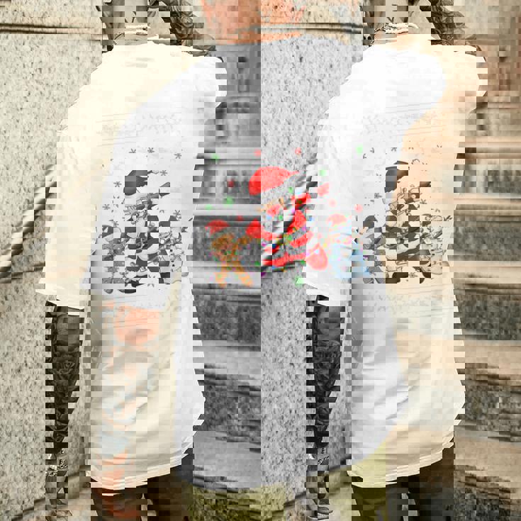 Dabbinganta Christmas おかしいdabサンタクロースクリスマス メンズTシャツ バックプリント 彼への贈り物