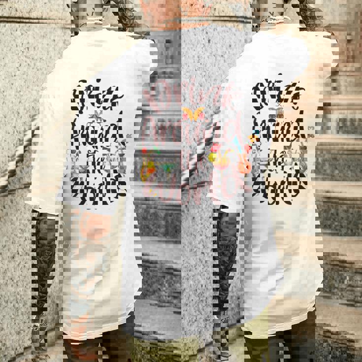 Family Drinking Around The World チェックリスト パスポート メンズTシャツ バックプリント 彼への贈り物