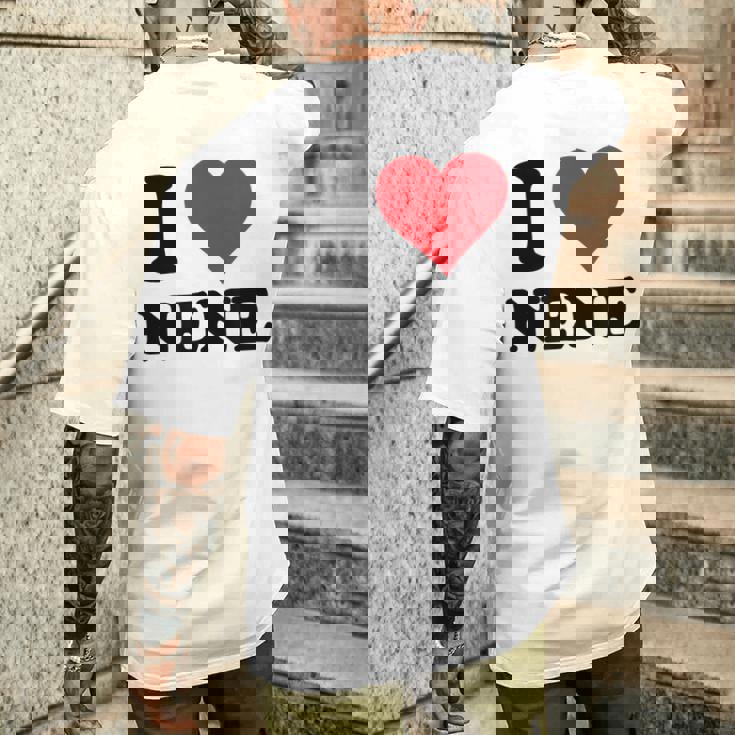 I Heart Nene 名 I Love パーソナライズ メンズTシャツ バックプリント 彼への贈り物