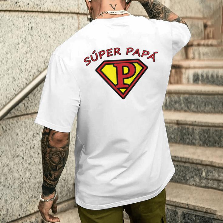 Hommeuper Papauper Heroe Playera Cadeau Pour Papa T-shirt imprimé au dos Cadeaux pour lui
