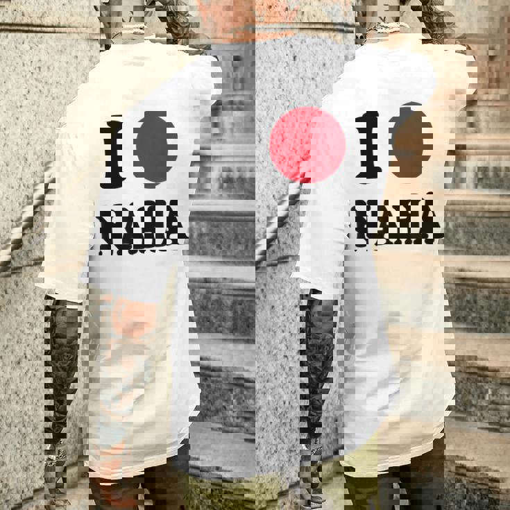 I Love Naha 那覇大好き メンズTシャツ バックプリント 彼への贈り物