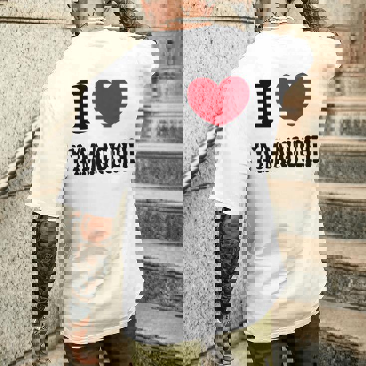 I Love Yamaguchi 山口大好き メンズTシャツ バックプリント 彼への贈り物