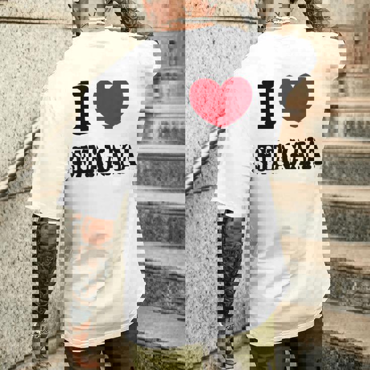 I Loveetagaya アイ・ラブ世田谷 メンズTシャツ バックプリント 彼への贈り物