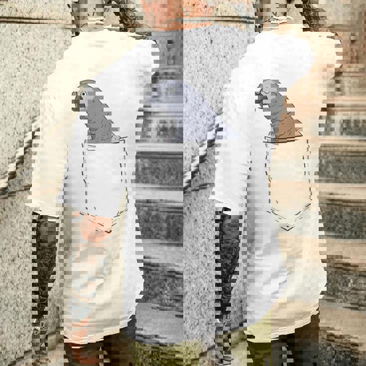 Oiseau Gris Du Gabon Dans Leac T-shirt imprimé au dos Cadeaux pour lui