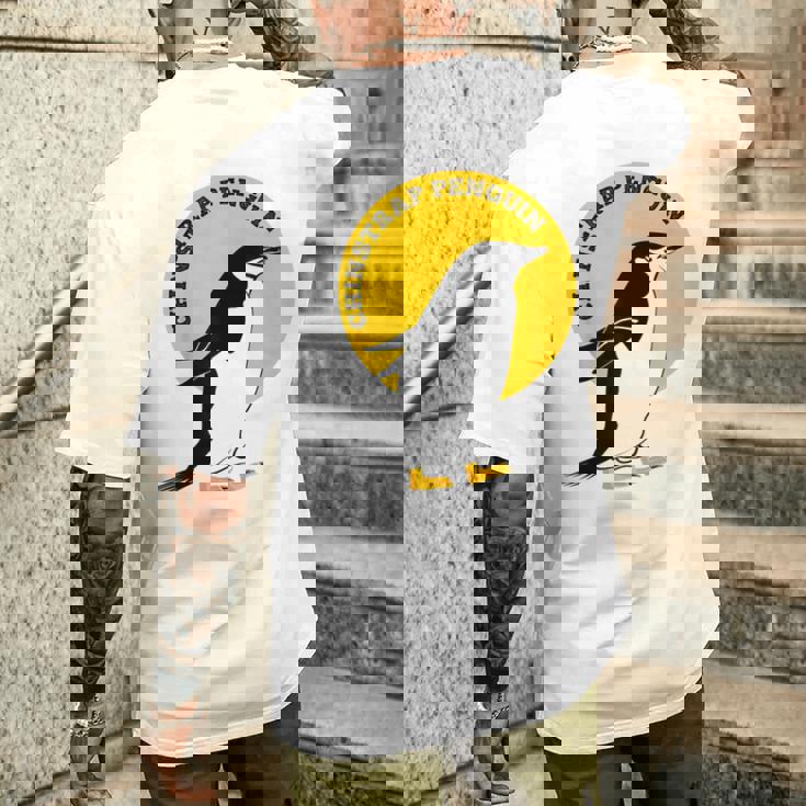 Reins ペンギン チンストラップ メンズTシャツ バックプリント 彼への贈り物