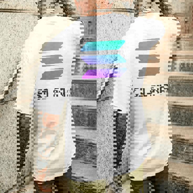 Solコインcryptocurrency 30ソラナ・テクノロジーolana メンズTシャツ バックプリント 彼への贈り物