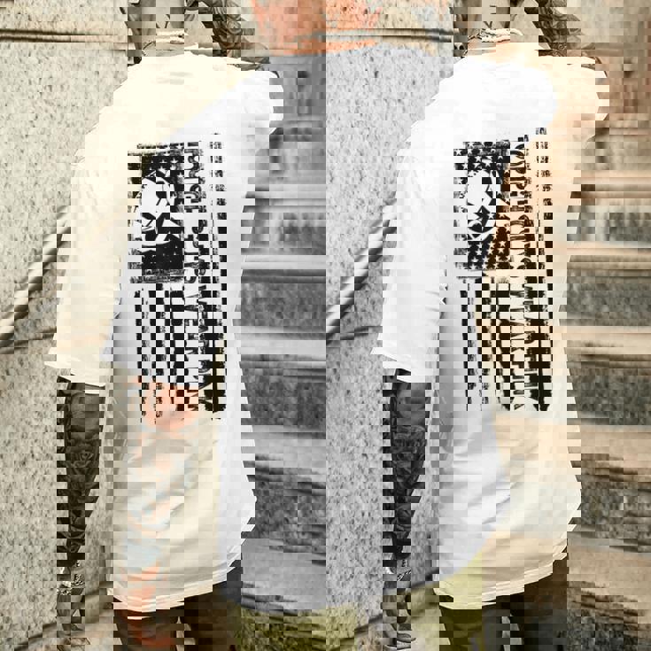 Tough Guys Wear Pink Breast Cancer Football American Flag Men's Back Print T-Shirt Gifts for Him Tough Guys Wear Pink Breast Cancer Football American Flag Men's Back Print T-Shirt Gifts for Him