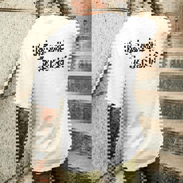 What Would Jesus Do 長袖tシャツ メンズTシャツ バックプリント 彼への贈り物