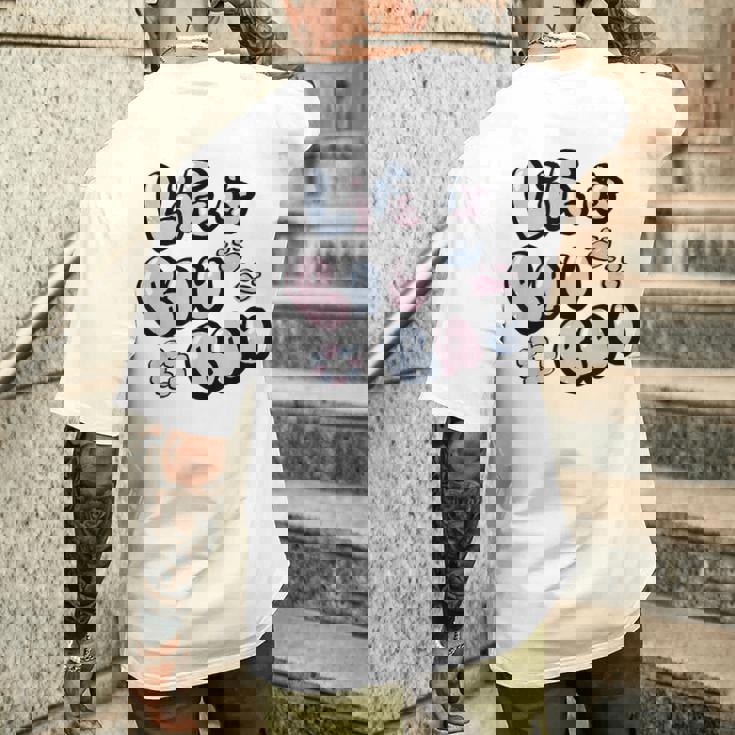 【フワモコ】Life Is Bau Bau メンズTシャツ バックプリント 彼への贈り物