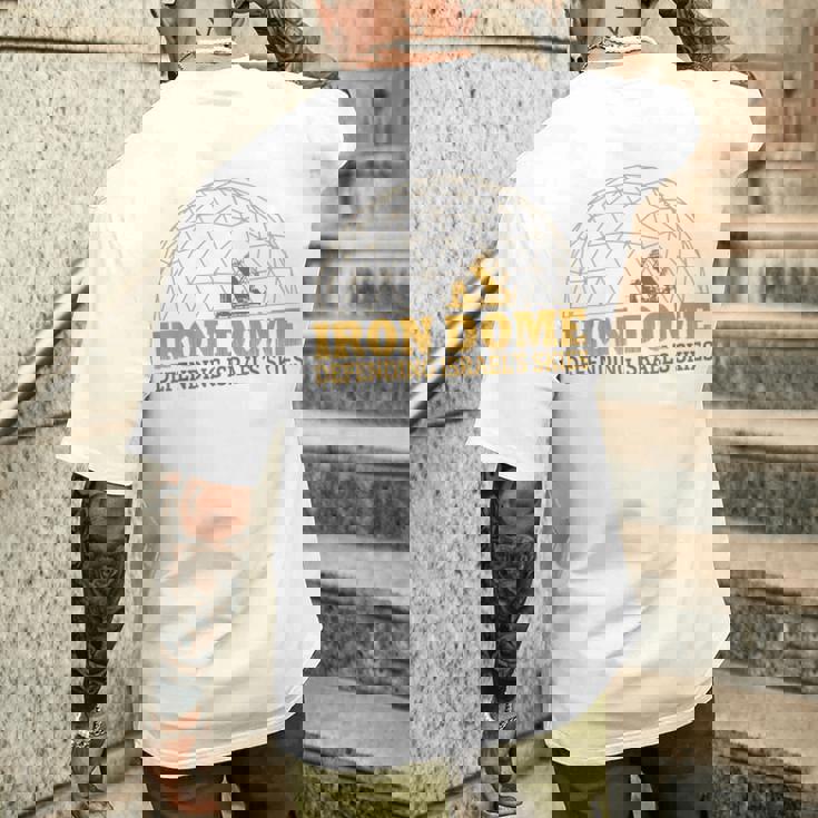 アイアンドーム イスラエル国防軍 Idf ユダヤ人ギフト プロイスラエル メンズTシャツ バックプリント 彼への贈り物