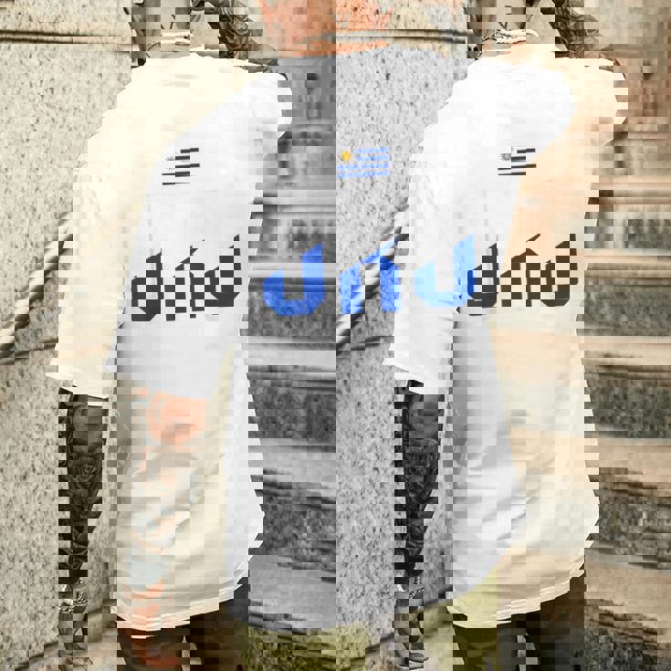 ウルグアイプライド Uru ウルグアイ国旗 ヴィンテージ メンズTシャツ バックプリント 彼への贈り物