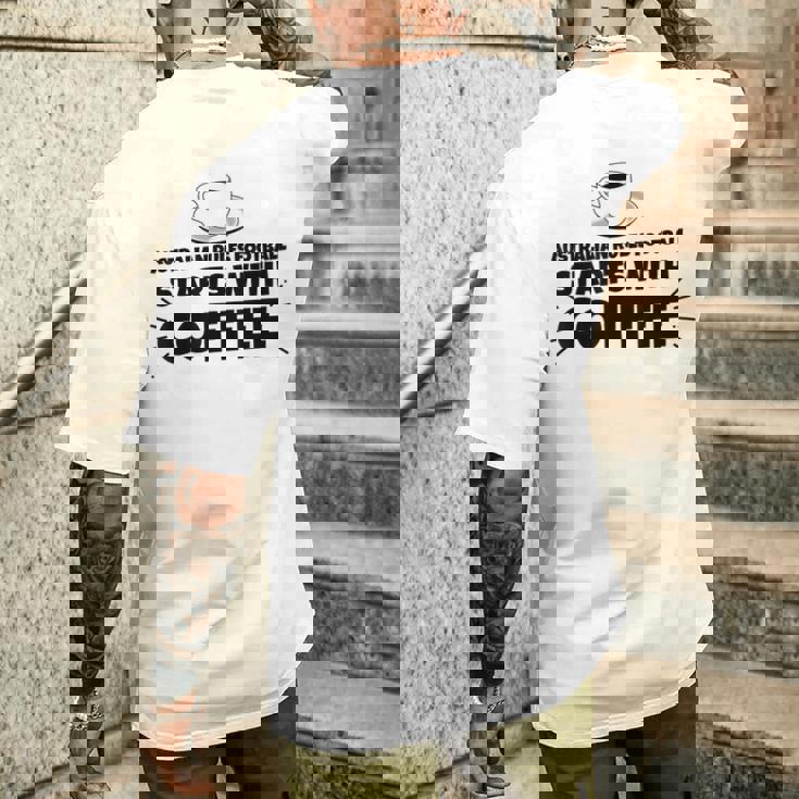 オーストラリアのルールフットボールはコーヒーから始まる メンズTシャツ バックプリント 彼への贈り物