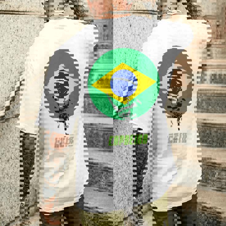 カポエイラ ブラジル国旗 メンズTシャツ バックプリント 彼への贈り物