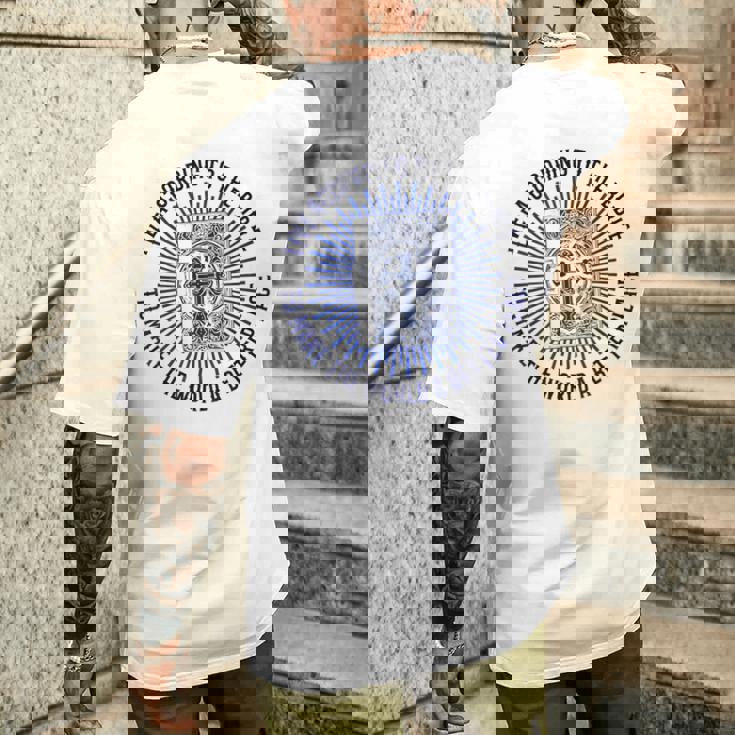 キリスト教信仰 聖書の学び キリスト教 イエス メンズTシャツ バックプリント 彼への贈り物