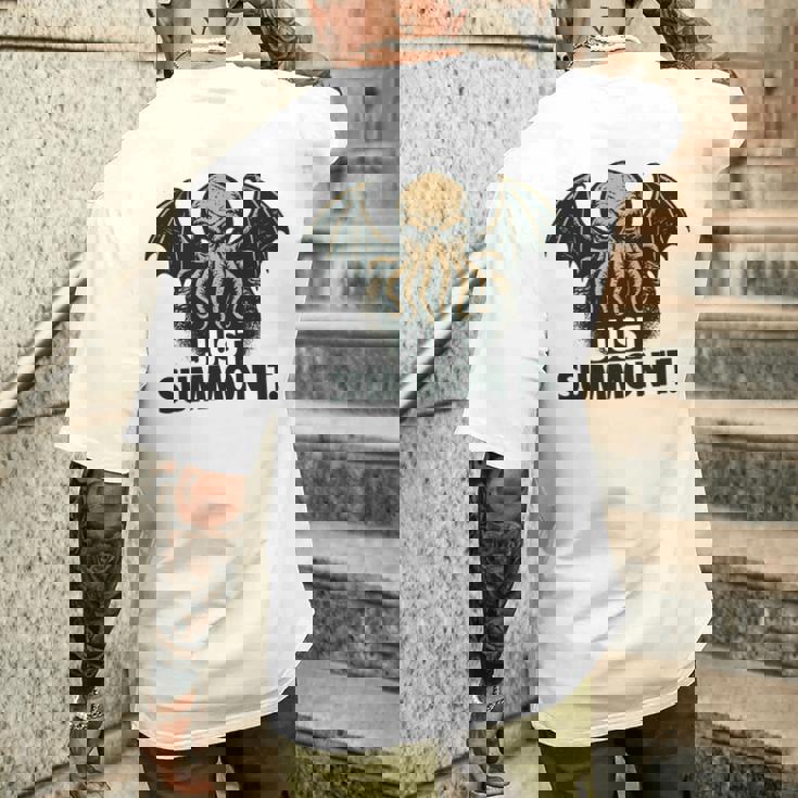 クトゥルフ、ただ召喚するだけ、面白い宇宙ホラークトゥルフカルト。 長袖tシャツ メンズTシャツ バックプリント 彼への贈り物